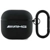 Mercedes AMG AMA4SLWK AirPods 4 ausinių dėklas juodos spalvos Leather Baltas Logo