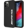 Mercedes AMG AMHCP12LSGLBGN Apple iPhone 12 Pro Max 6.7″ juodos spalvos kietas dėklas with Silicone Big Logo