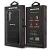 Dėklas Mercedes AMG AMHCS21FESGSEBK S21 FE G990 juoda/juodas hardcase Leather Debossed Lines