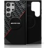 Mercedes AMG Double Layer Rhombs MagSafe Samsung Galaxy S25 Ultra dėklas telefonui juodos ir raudonos spalvos