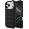 Mercedes Dėklas AMG Leather Debossed Lines Logo skirtas Apple iPhone 17 Pro juodos spalvos