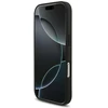 Dėklas Mercedes AMG Leather Debossed Lines Logo case for iPhone 18 Pro / 17 Pro - juodas