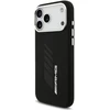 Mercedes AMG silikoninis didelis rombų rašto dėklas su MagSafe, skirtas iPhone 18 Pro Max / 17 Pro Max, juodas