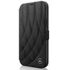Natūralios odos dėklas Mercedes-Benz New Bow Line iPhone 12 mini telefonui