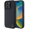 Mercedes MB Wood Imitation Leather MagSafe Apple iPhone 16 Pro Max - Navy dėklas telefonui mėlynos spalvos