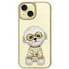 NIMMY dėklas GLASSES COOL DOG iPhone 15 chaki spalvos