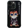 Dėklas NIMMY case GLASSES COOL CAT for IPHONE 15 Pro juodas