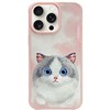 Nimmy Apple iPhone 15 Pro 6.1" dėklas telefonui rožinės spalvos Big Eyed Pet 2.0 Cat