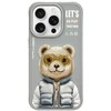 Nimmy Apple iPhone 15 Pro Max 6.7" dėklas telefonui pilkos spalvos Cool&amp;Cute 2.0 Bear