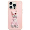 Nimmy dėklas Apple iPhone 15 Pro Max 6.7" rožinės spalvos Glasses Cool Cat