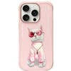 Nimmy Apple iPhone 16 Pro 6.3" dėklas telefonui rožinės spalvos Glasses Cool Cat