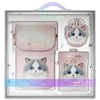 Nimmy Rinkinys 3in1 dėklas telefonui + krepšys + daiktų ieškikliui dėklas telefonui rožinės spalvos Big Eyed Pet 2.0 Cat