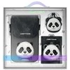 Nimmy Rinkinys 3in1 dėklas telefonui + krepšys + daiktų ieškikliui dėklas telefonui juodos spalvos Big Eyed Pet 2.0 Panda