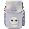 Dėklas Nimmy torebka na telefon violetinės spalvos Big Eyed Pet 2.0 Rabbit