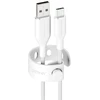 Panzer Glass Kabelis empower by PanzerGlass Racing 60W USB-A do USB-C 1.2m sidabrinė ir balta
