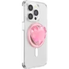 Popsockets Crystal Heart Grip MagSafe uchwyt i podstawka do telefonu rožinė