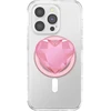 Popsockets Crystal Heart Grip MagSafe uchwyt i podstawka do telefonu rožinė