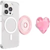 Popsockets Crystal Heart Grip MagSafe uchwyt i podstawka do telefonu rožinė