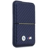Dėklas Portfel BMW M Carbon Metal Logos MagSafe tamsiai mėlyna