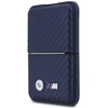 Dėklas Portfel BMW M Carbon Metal Logos MagSafe tamsiai mėlyna