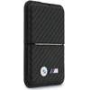 Dėklas Portfel BMW M Carbon Metal Logos MagSafe juoda