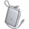 Nešiojamoji baterija Awei C03 20000mAh 45W USB-A/USB-C + Lightning/USB-C laidai, sidabrinė