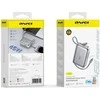 Nešiojamoji baterija Awei C03 20000mAh 45W USB-A/USB-C + Lightning/USB-C laidai, sidabrinė