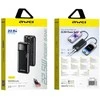 Nešiojamoji baterija Awei PA-91 10000mAh 22.5W PD 2xUSB-C + laidas juodas