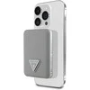 „Guess“ grūdėto trikampio formos išorinė baterija su „MagSafe“ 5000mAh 15W USB-C - rusvai gelsvas
