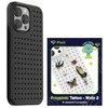 Pinit Rinkinys Dėklas Pinit Dynamic + Tattoo Pin iPhone 14 Pro Max 6.7" juoda/juodas wzór 2
