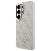 Cg Mobile Sas Rinkinys Dėklas + Smycz Guess 4G Big Rhinestone Triangle Strap MagSafe do Samsung Galaxy S26 Ultra rožinė
