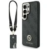Cg Mobile Sas Rinkinys Dėklas + Smycz Guess 4G Big Rhinestone Triangle Strap MagSafe do Samsung Galaxy S26 Ultra juoda