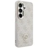 Cg Mobile Sas Rinkinys Dėklas + Smycz Guess 4G Big Rhinestone Triangle Strap MagSafe do Samsung Galaxy S26 rožinė
