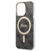 Apple iPhone 13 Pro Max Guess dėklas 4G Print MagSafe + Belaidis Įkroviklis (GUBPP14LHMEACSH) juodos spalvos