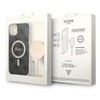 Guess Rinkinys GUBPP14SH4EACSK Dėklas+ Įkroviklis Apple iPhone 14 / 15 / 13 6,1″ juodos spalvos kietas dėklas 4G Print M