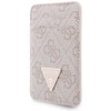 Guess wallet + hand strap set Guess triangle MagSafe rožinės spalvos
