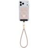 Guess wallet + hand strap set Guess triangle MagSafe rožinės spalvos