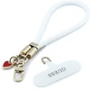 Telefono pakabukas Guess Wrist Strap Silicone Script Charms baltas
