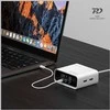 Įkrovimo stotelė 4smarts stalo įkroviklis GaN ekranas 100W 3xUSB-C + 2xUSB-A balta