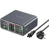 4smarts stalinis įkroviklis Lucid GaN „pasidaryk pats“ 360 W įkrovimo stotelė, 5xUSB-C, 1xUSB-A, pilka