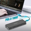 „4smarts SmartDock 11w1“ | 4x USB-A | USB-C PD 100W | RJ45 | Garsas/mikrofonas | HDMI | 2x DP
