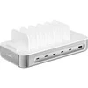 Stacja ładująca 4smarts Team 100W 5xUSB-C su zestawem 6 kabli sidabrinė