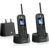 Telefonas stacionarus belaidis dalekiego zasięgu komplektas 2 vnt Motorola O202 juoda