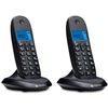 Telefonas stacionarus belaidis komplektas 2 vnt. Motorola C1002CB+ juoda