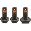 Telefonas stacionarus belaidis komplektas 3 vnt. Motorola E203 juoda
