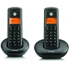 Telefonas stacionarus belaidis komplektas 2 vnt. Motorola E202 juoda