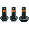 Telefonas stacionarus belaidis komplektas 3 vnt. Motorola E203 juoda