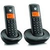 Telefonas stacionarus belaidis komplektas 2 vnt. Motorola E202 juoda
