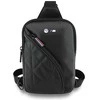 BMW Carbon Pocket &amp; Metal Logo Crossbody Phone Bag - Juodas