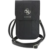 Guess PU 4G Peony Stripe Metal Logo telefono krepšys juodos spalvos